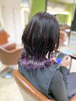 ネオリーブソラ 相模大野店(Neolive sola)&nbsp;ウルフカット×インナーカラーパープル[sola:neolive相模大野店]