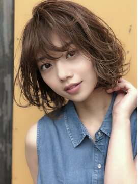 アン センター南(un) 優しいフンワリカールボブ【センター南髪質改善オージュア】