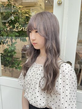 リノ(Lino) 10代20代【髪質改善カラー】ダブルカラーミルクティーグレージュ