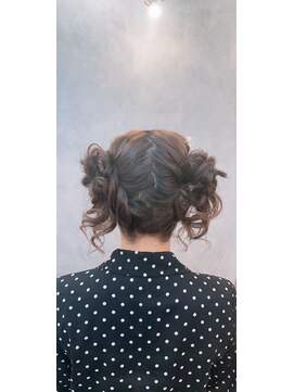 ヘアメイクアンドセットサロン リッコ(Hair make&set salon Ricco) 大阪梅田ヘアセットRiccoのツイン編み込みセット