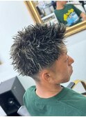 スパイキーショートパーマツイストスパイラルパーマビジネスヘア
