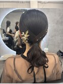 #ヘアセット#タイトポニー