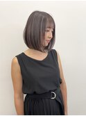 葛西ハイライト白髪ぼかしショートボブ小顔カットレイヤーカット
