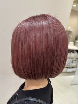 アンベリールフルー(EMBELLIR fleur) 前下がりボブ 切りっぱなしボブショートボブ縮毛矯正美髪