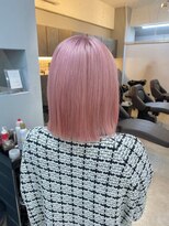 オズ 安積店(OZ)&nbsp;ミニウルフチェリーブラウンホワイトグレージュフェザーパーマ