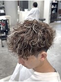 熊本メンズパーマ MEN'S HAIR スパイラル ホワイトメッシュ