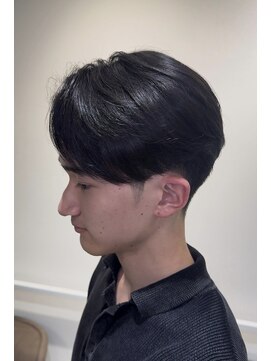 ビビット 大宮店(Vivid) メンズ縮毛矯正　毛流れセンターパート　黒髪　大宮