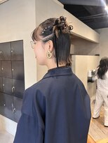ヘアー アイス ルーチェ(HAIR ICI LUCE)&nbsp;ボブヘアセット人気ハーフアップヘアセットリボンアレンジ/中西
