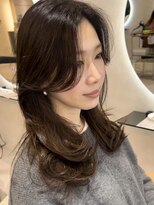 エヌ 大阪梅田店(enu)&nbsp;【大阪梅田】ブラウンベージュ×韓国風レイヤー巻き