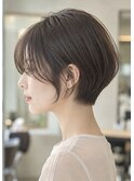 ひし形上品ショート/アッシュベージュ/30代/40代/50代