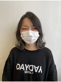 濃厚グレイアッシュ×イヤリングスモーキーシルバー♪