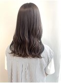 セミロング × ash brown