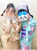 お友達と一緒に『浴衣着付け＋ツインテール編みおろし(^-^)♪』