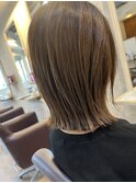 大人可愛い大人美人くすみカラーアッシュグレーベージュ