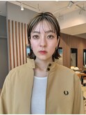 外ハネボブ ミニボブ　切りっぱなし ハイライト イルミナカラー
