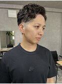 メンズパーマツーブロスタイル