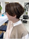 大人ツーブロック/くびれショート/白髪ぼかし/武蔵小杉/自由が丘