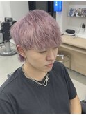 メンズブリーチカラーピンク