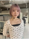 春が一番似合うミニボブピンク