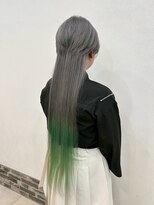 ヘアーアンドエステ ハラダ 滝ノ水店(Hair&Esthe Harada)&nbsp;エンドカラー/グレージュカラー×グリーンカラー/ウルフカット