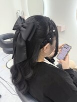 クラン 梅田店(clan)&nbsp;あみかちゅハーフアップ/梅田ヘアセット