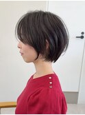 ショート/オリーブカラー/髪質改善/白髪ぼかし/小顔