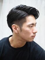 ヨシザワインク プレミアム 横浜 桜木町店(YOSHIZAWA Inc. PREMIUM) 黒髪ツーブロックサイドパート/韓国風ガイルヘアスタイル