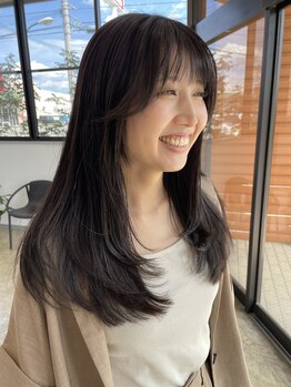 リュクス(LUXE)の写真/【みどり市笠懸町】髪質改善トリートメント×上品ナチュラルカラーで、思わず触れたくなる艶髪へ＊