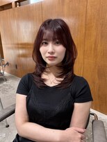 リヴ ヘアサロン(LiV HAIR SALON)&nbsp;ピンクブラウン×ミディアムレイヤー