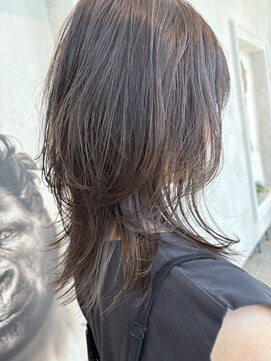 ディプティック ヘアー チェンジ ミュージアム(diptych Hair Change Museum) レイヤースタイル/ソトハネ/アッシュカラー/滋賀/南草津