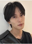 センターパートツーブロックアップバングサーフカールマッシュ