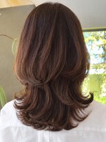 トップヘアー ガーデンヴィラ 安城(Garden Villa)&nbsp;安城くびれミディアムウルフレイヤーチョコレートブラウン40代