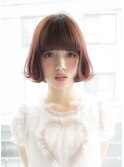 【salon de MiLK原宿】大人かわいいストロベリーボブ