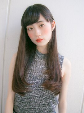 ルティア(Lutia) 自然な縮毛矯正 黒髪スタイル