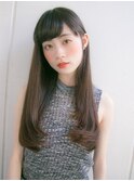 自然な縮毛矯正 黒髪スタイル