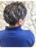 #グレーアッシュ#小顔ショート#イメチェン#パーマ