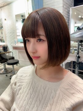 ロンド 表参道店(Lond) 【Lond倉崎涼】チョコレートカラー＊柔らかベージュショートボブ