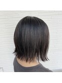 小顔ボブ 伸ばしかけヘア 外ハネボブ