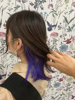 ユアーズ 四街道店(HAIR&NAIL YOURS)&nbsp;インナーカラーパープルカラー鎖骨ミディユニセックスうるツヤ