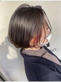 ☆お客様style☆フワッとまとまる♪ミニボブ×インナーカラー☆