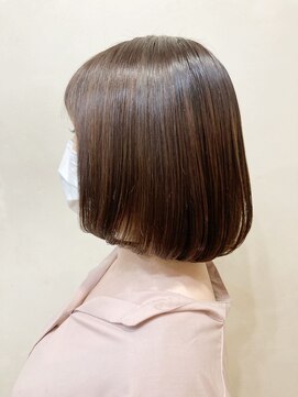 アロマヘアルーム 横浜店(AROMA hair room) 大人ガーリーチョコレート小顔ボブハイライト /横浜/横浜西口