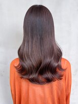 アイティー バイ アルバム 中野店(IT by ALBUM)&nbsp;ラベージュロング_斜めバンググレージュカラー_ba417431