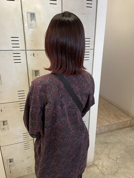 ドット ヘアー(dot.hair) ブリーチなしのレッドカラー