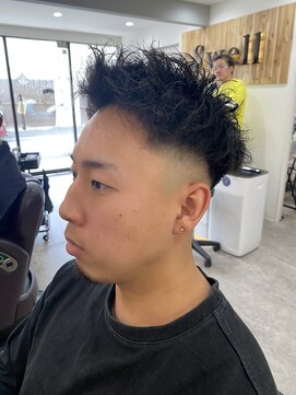 スウェル 船橋店(Swell) MEN'S/マッシュパーマ/ウルフ/アッシュブラック/カルマパーマ1