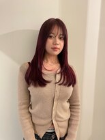 ユニコ(unico)&nbsp;ワインレッド/赤/ロングレイヤー/レイヤー/ダブルカラー