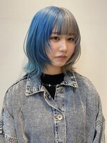 ステア ケース(stair case)&nbsp;顔まわりレイヤーカットミニウルフミディアムボブトリートメント