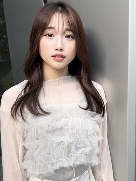 アース コアフュールボーテ みどり店(EARTH coiffure beaute) ベージュブラウン_艶カラー_シースルーバング_髪質改善