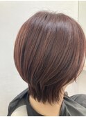 ピンクブラウン大人ショート[藤沢/髪質改善]