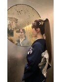 ストレートポニーテール