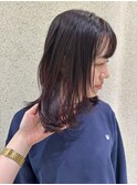 ブリーチなしカシスカラー